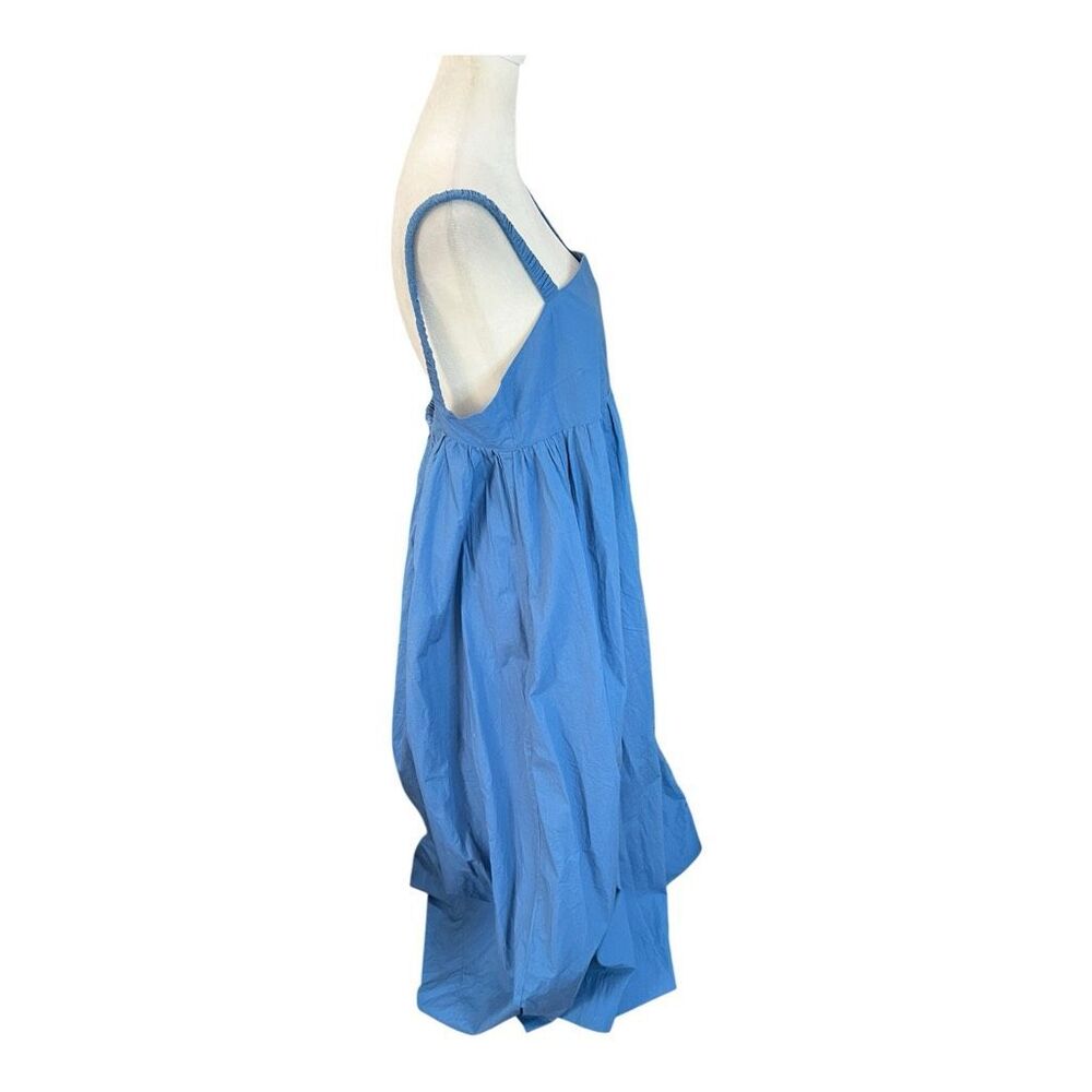 Maison Marigold Laguna Maxi Dress Blue Cotton Poplin Low Back Sundress L - Picture 6 of 10
